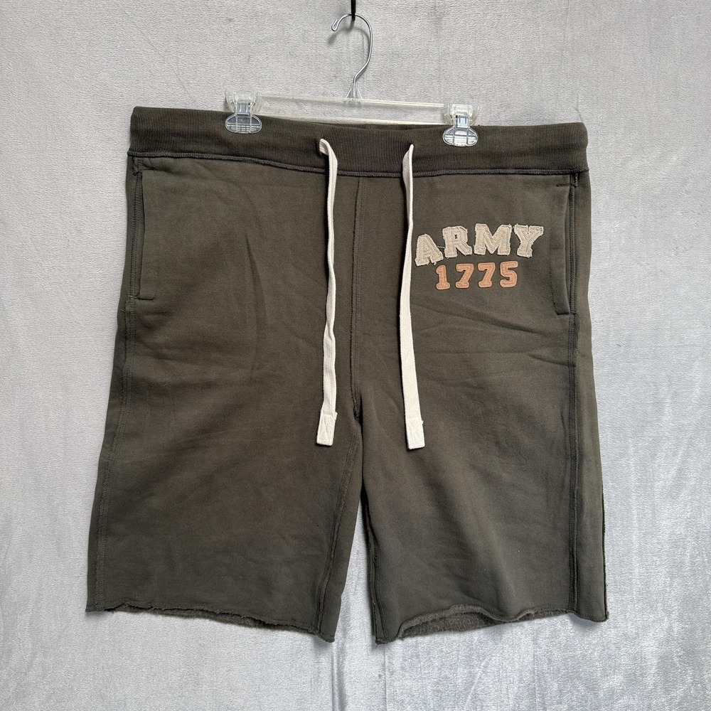 Rapid Dominance Sweat Shorts Mens 2XL Green Army 1775 Fleece‎ Drawstring Logo